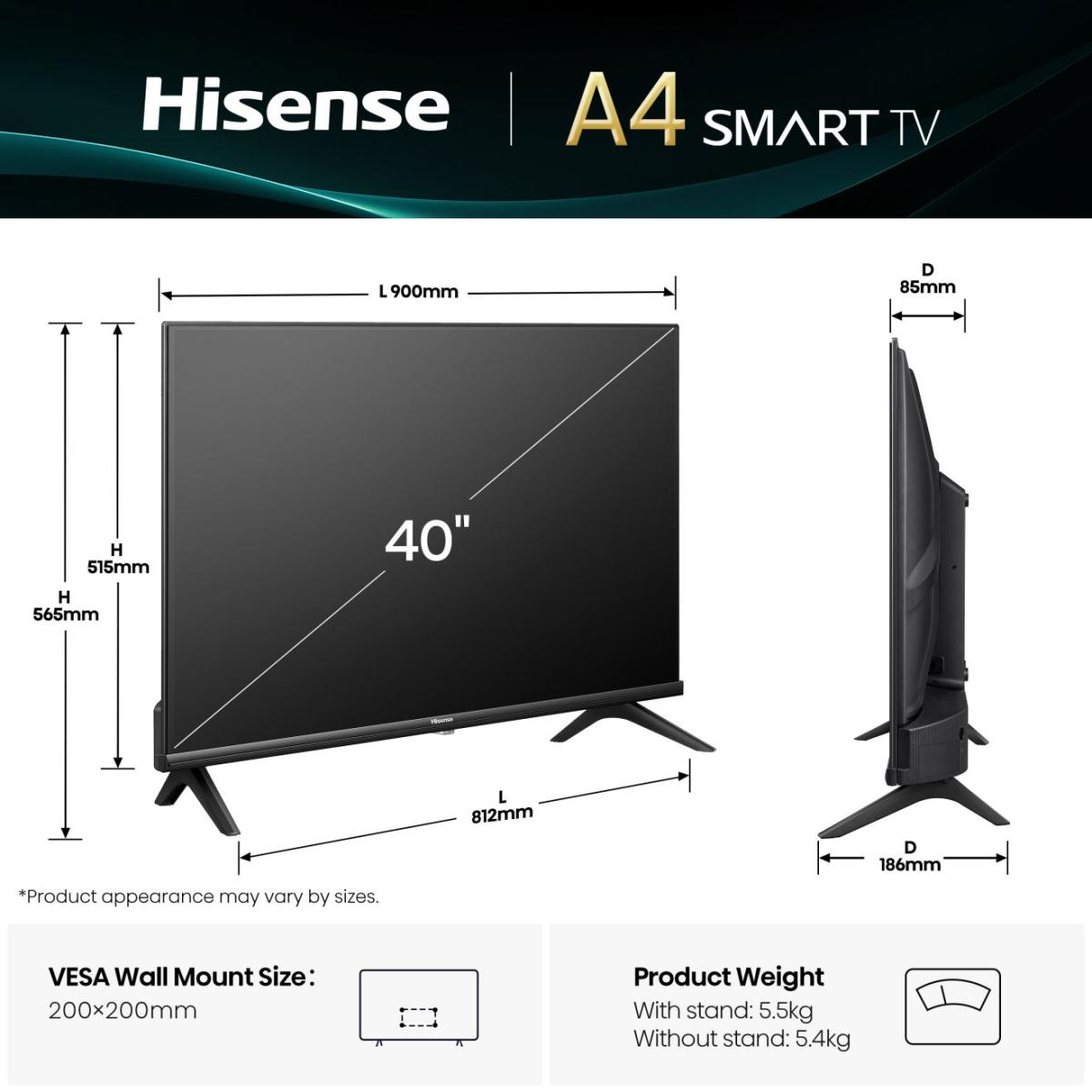 HISENSE Televizor 40A4Q 40" LED VIDAA - slika 2